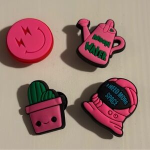 💖Neon Pink Cartoon Croc Shoe Charms Various Mix Cute Preppy Girly Accessories